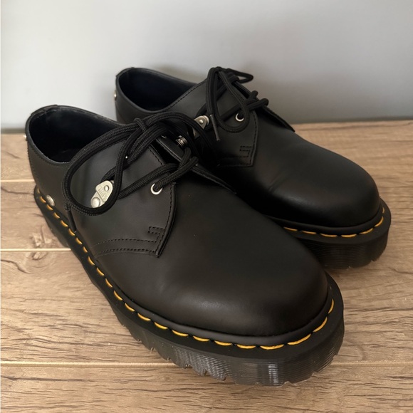 Dr. Doc Martens 1461 Bex Stud Black Leather 3-eye Oxford Size Men 7 / Women 8 - Picture 2 of 11